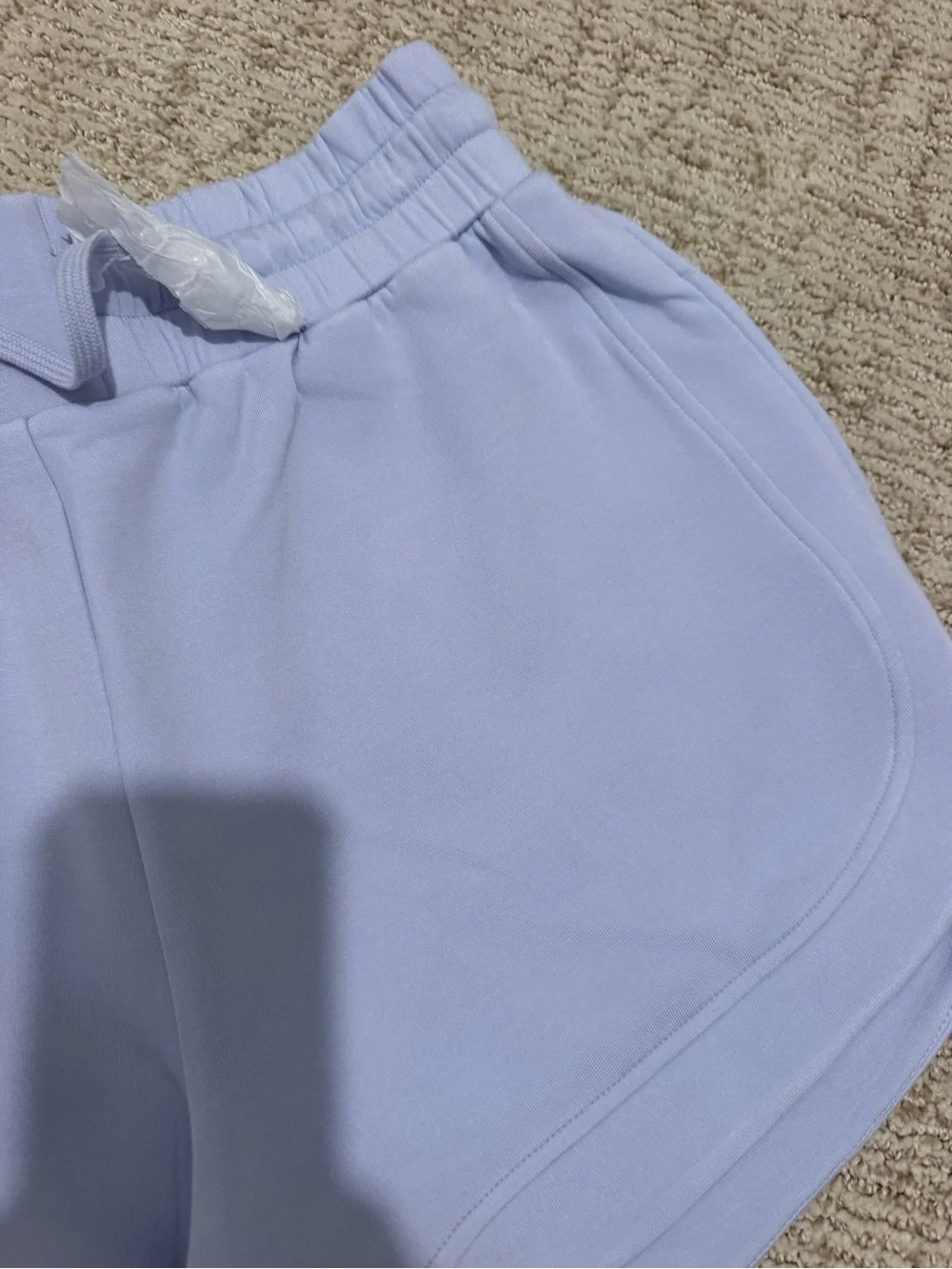 Varley Light Blue Sleeveless Knit Hoodie and Shorts Set